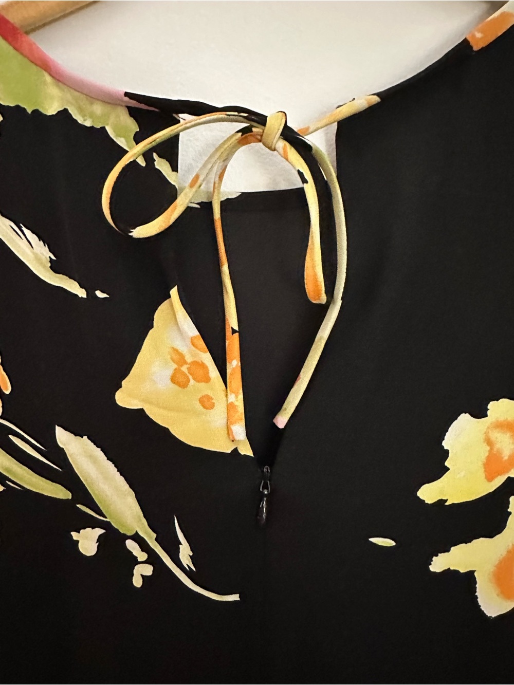 Talbot’s Silk Floral Midi Dress Black Size 10 EUC - Picture 9 of 11